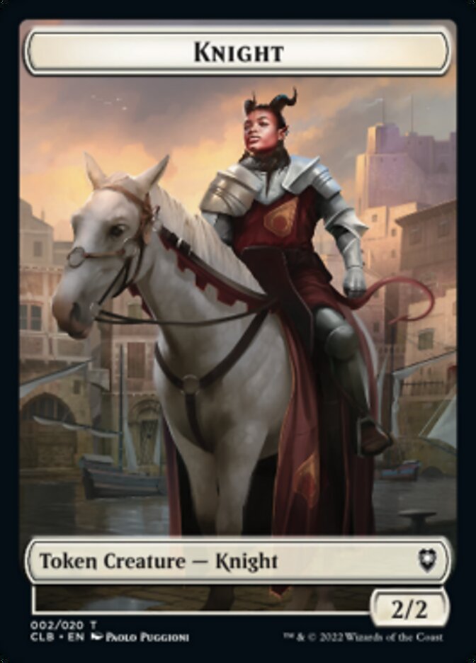 Knight Token [Commander Legends: Battle for Baldur's Gate Tokens] - Destination Retro