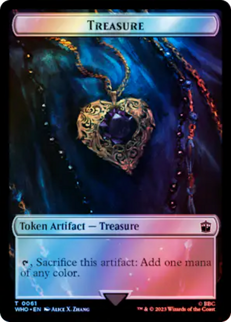 Alien // Treasure (0061) Double-Sided Token (Surge Foil) [Doctor Who Tokens] - Destination Retro