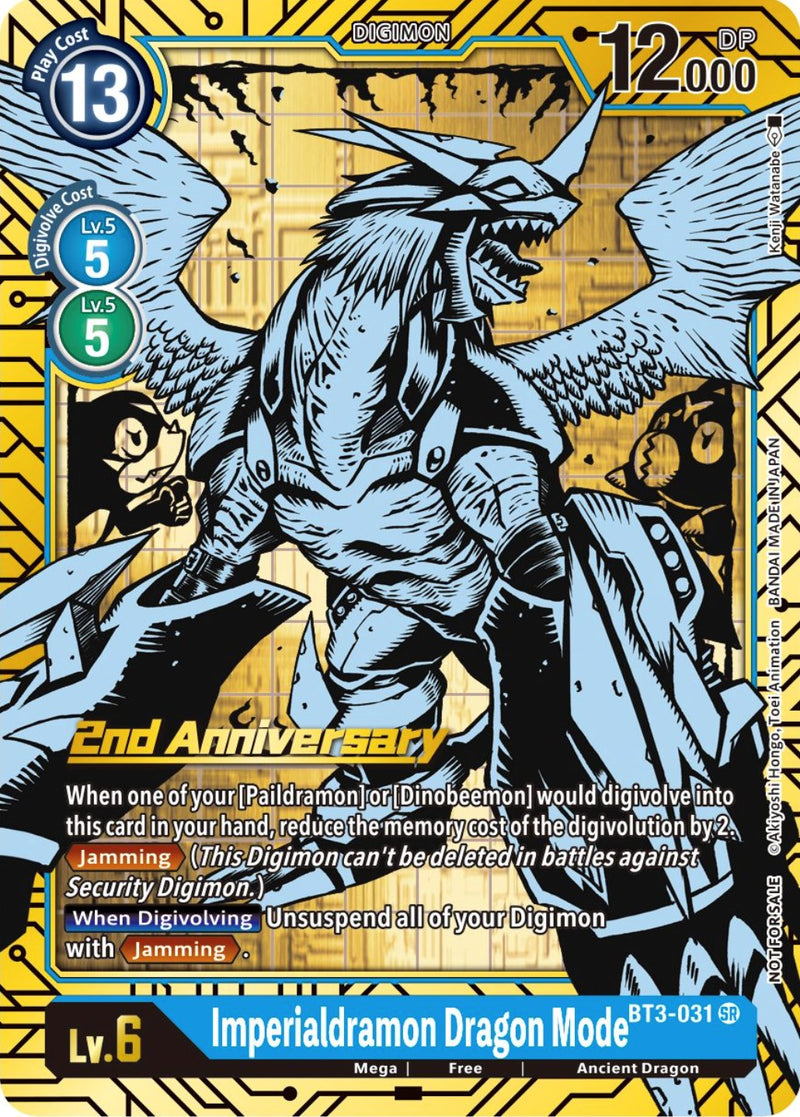 Imperialdramon Dragon Mode [BT3-031] (2nd Anniversary Card Set) [Release Special Booster Promos] - Destination Retro