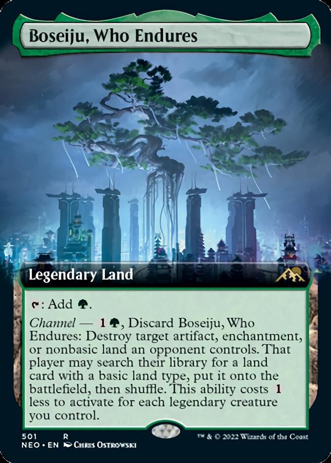 Boseiju, Who Endures (Extended Art) [Kamigawa: Neon Dynasty] - Destination Retro