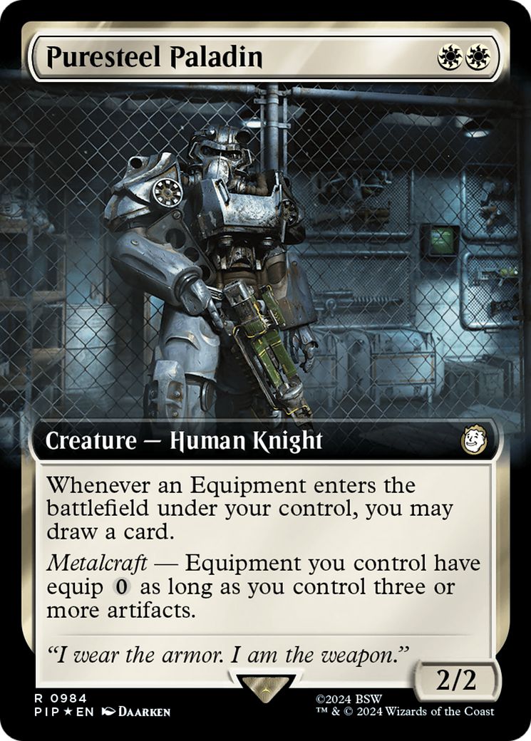 Puresteel Paladin (Extended Art) (Surge Foil) [Fallout] - Destination Retro