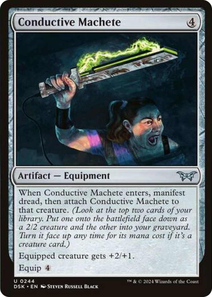 Conductive Machete [Duskmourn: House of Horror] - Destination Retro