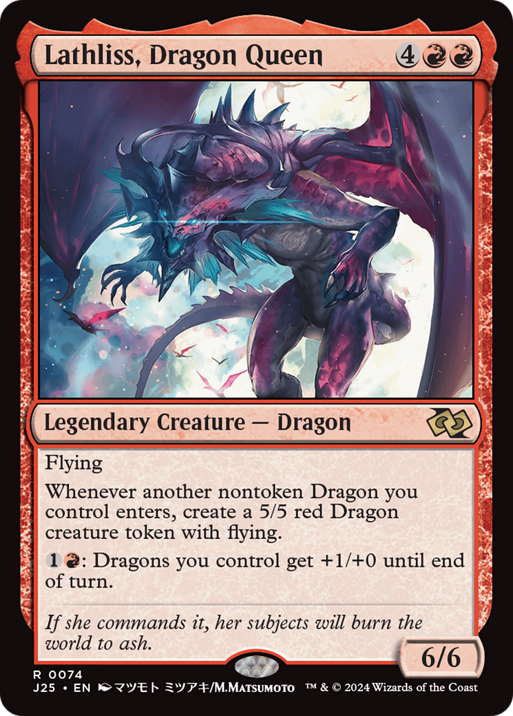 Lathliss, Dragon Queen (Anime) [Foundations Jumpstart] - Destination Retro