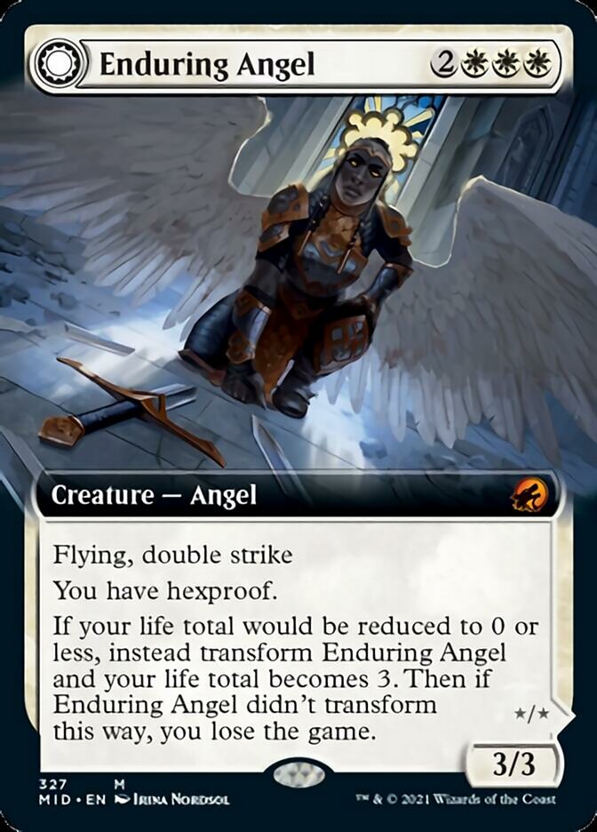 Enduring Angel // Angelic Enforcer (Extended Art) [Innistrad: Midnight Hunt] - Destination Retro
