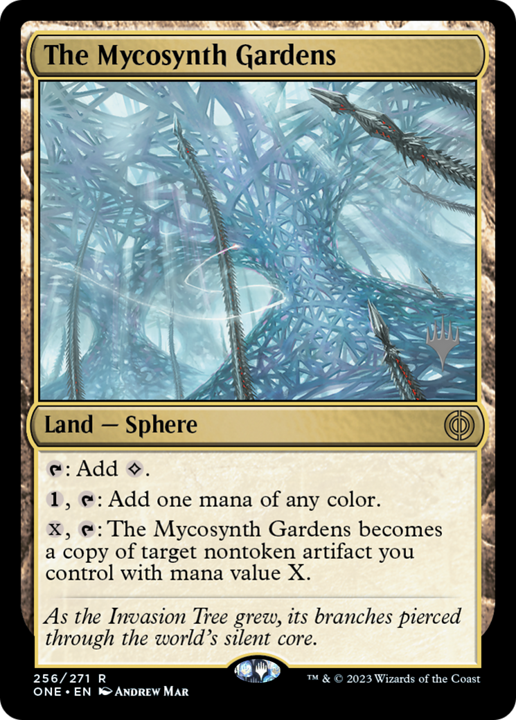 The Mycosynth Gardens (Promo Pack) [Phyrexia: All Will Be One Promos] - Destination Retro
