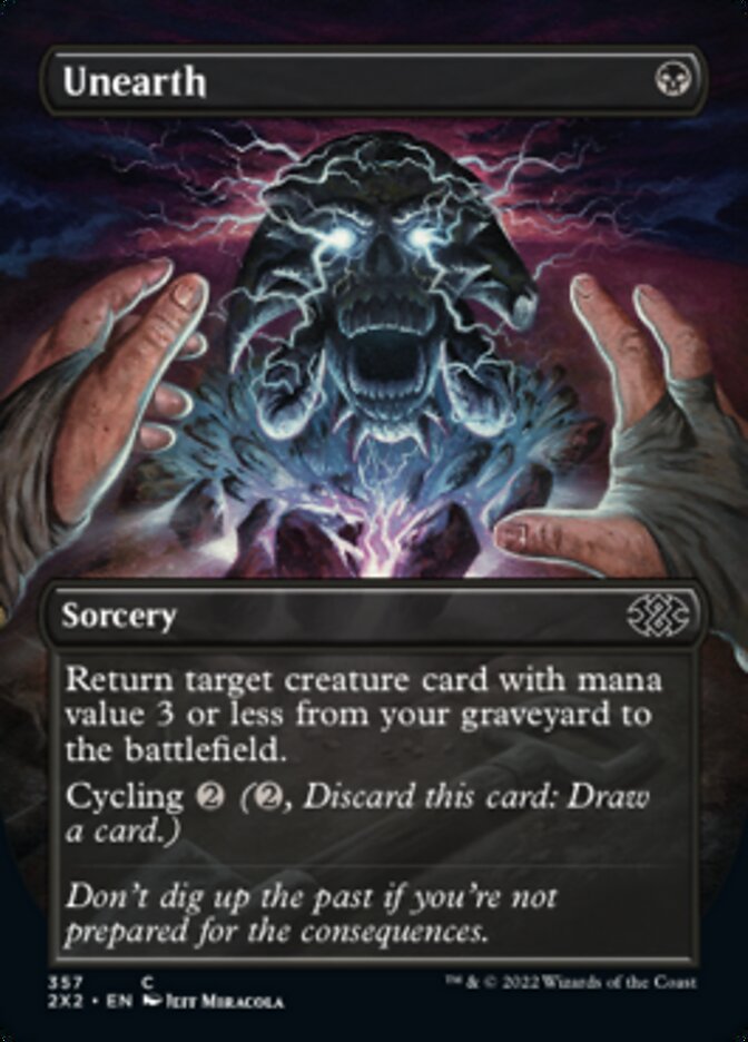 Unearth (Borderless Alternate Art) [Double Masters 2022] - Destination Retro