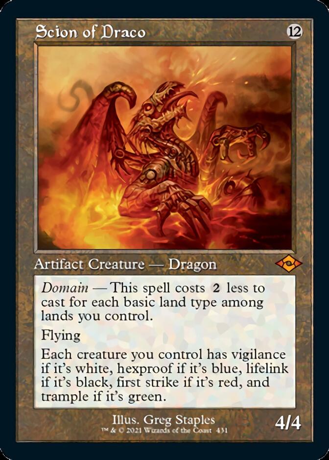 Scion of Draco (Retro Foil Etched) [Modern Horizons 2] - Destination Retro