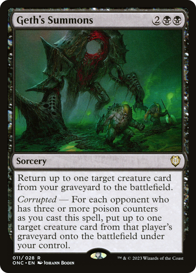 Geth's Summons [Phyrexia: All Will Be One Commander] - Destination Retro