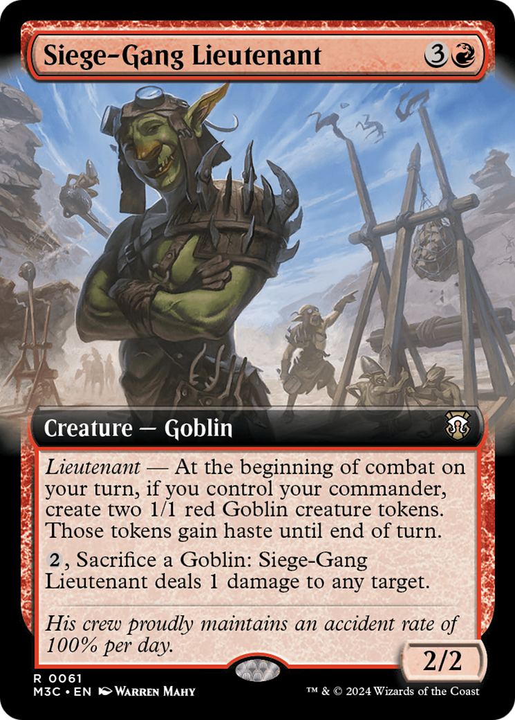 Siege-Gang Lieutenant (Extended Art) (Ripple Foil) [Modern Horizons 3 Commander] - Destination Retro