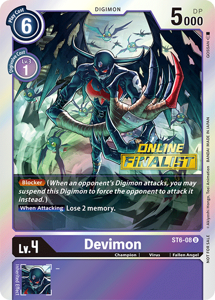 Devimon [ST6-08] (Online Finalist) [Starter Deck: Venomous Violet Promos] - Destination Retro