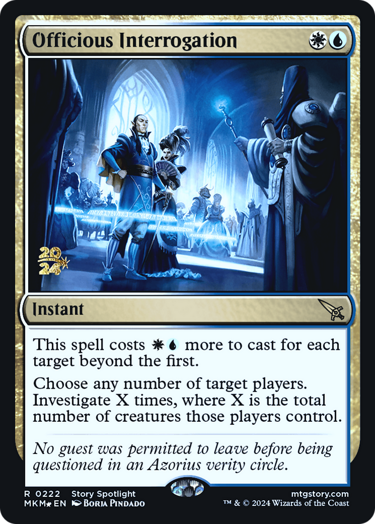 Officious Interrogation [Murders at Karlov Manor Prerelease Promos] - Destination Retro