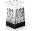 SUPPLIES - DICE - CHX 23801- TRANSLUCENT 36D6 CLEAR/WHITE 12MM - Destination Retro