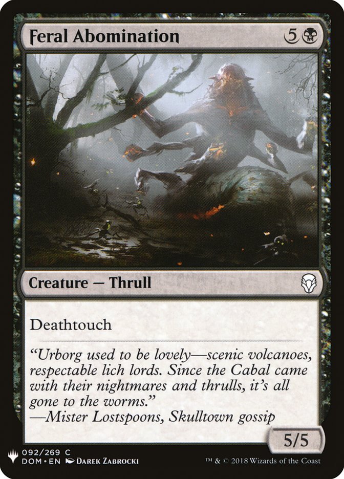 Feral Abomination [Mystery Booster] - Destination Retro
