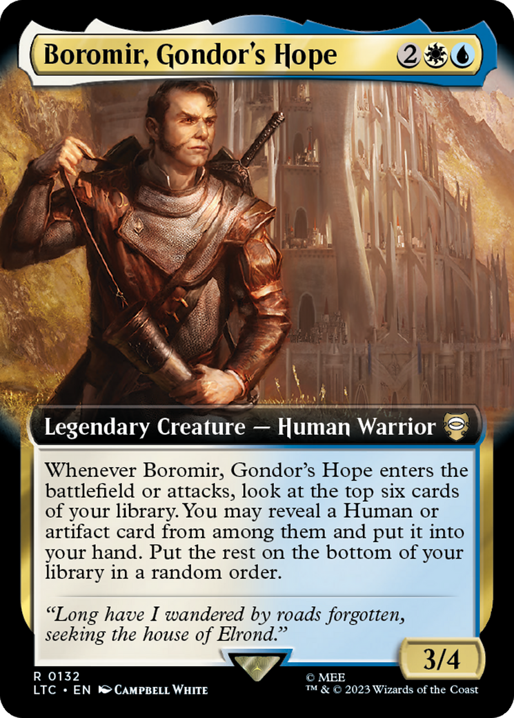 Boromir, Gondor's Hope (Extended Art) [The Lord of the Rings: Tales of Middle-Earth Commander] - Destination Retro