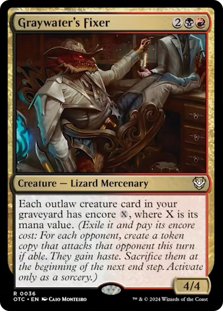Graywater's Fixer [Outlaws of Thunder Junction Commander] - Destination Retro