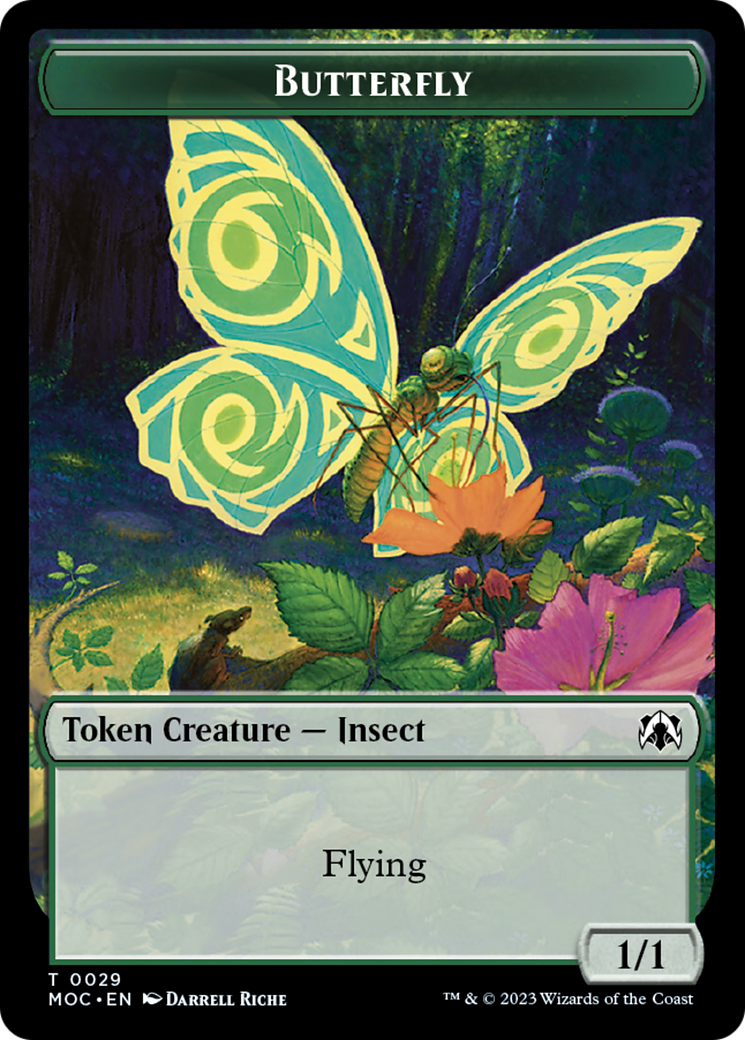 Butterfly // City's Blessing Double-Sided Token [March of the Machine Commander Tokens] - Destination Retro