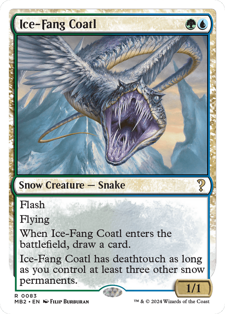 Ice-Fang Coatl (White Border) [Mystery Booster 2] - Destination Retro