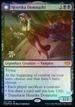 Henrika Domnathi // Henrika, Infernal Seer [Innistrad: Crimson Vow Prerelease Promos] - Destination Retro