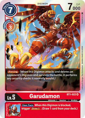 Garudamon [BT1-022] [Release Special Booster Ver.1.0] - Destination Retro