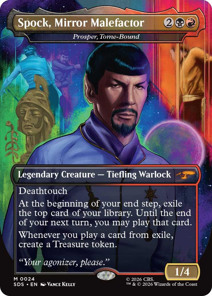 Spock, Mirror Malefactor - Prosper, Tome-Bound (Borderless) [Star Trek: Stardates] - Destination Retro