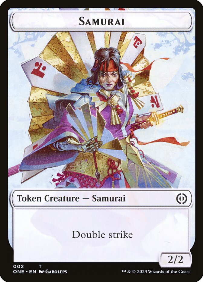 Phyrexian Goblin // Samurai Double-Sided Token [Phyrexia: All Will Be One Tokens] - Destination Retro