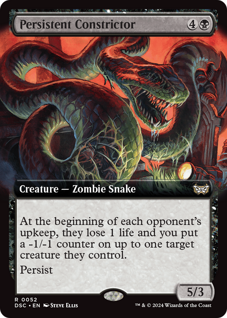 Persistent Constrictor (Extended Art) [Duskmourn: House of Horror Commander] - Destination Retro