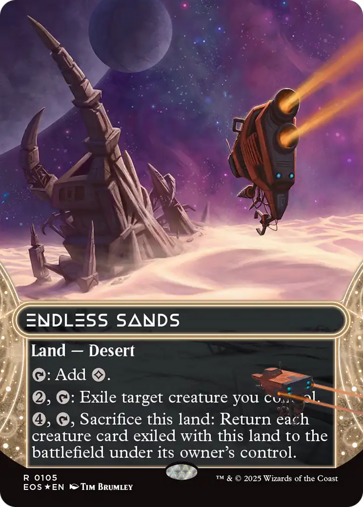 Endless Sands (0105) (Borderless) (Galaxy Foil) [Edge of Eternities: Stellar Sights] - Destination Retro