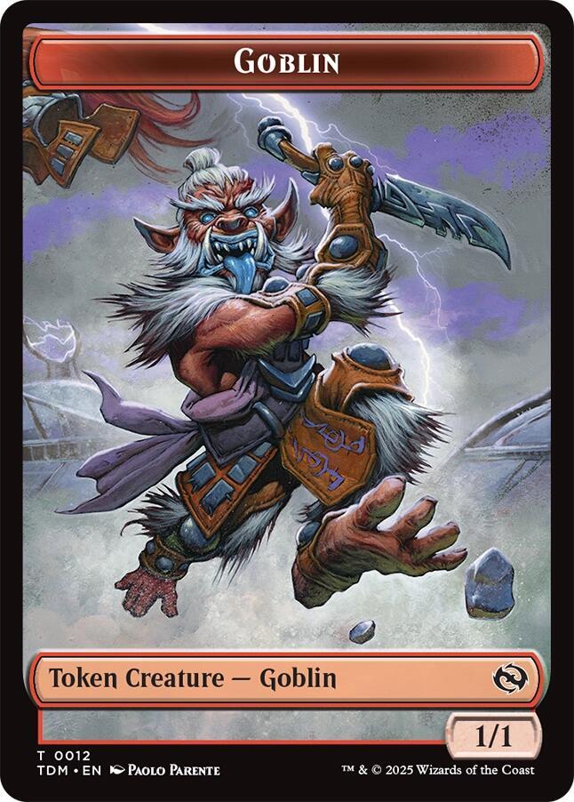 Dog // Goblin Double-Sided Token [Tarkir: Dragonstorm Commander Tokens] - Destination Retro