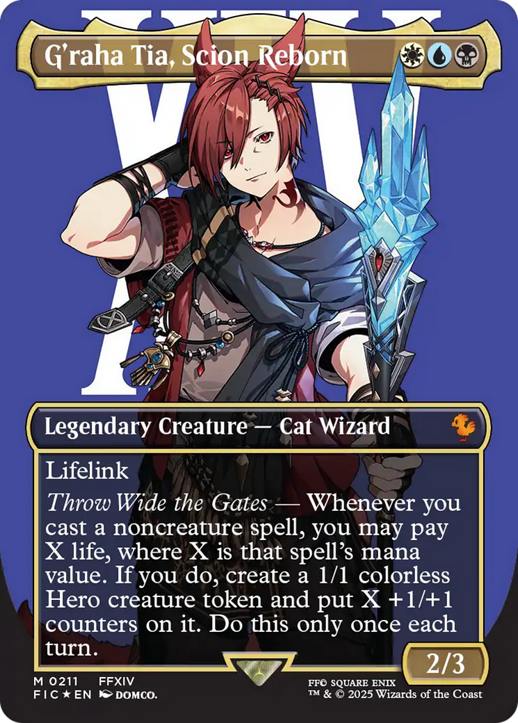 G'raha Tia, Scion Reborn (Borderless) (Surge Foil) [FINAL FANTASY Commander] - Destination Retro