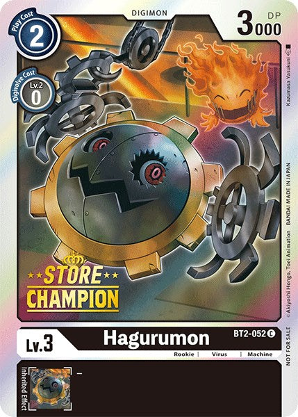 Hagurumon [BT2-052] (Store Champion) [Release Special Booster Promos] - Destination Retro