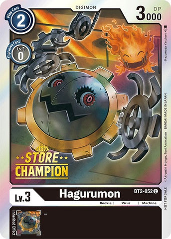 Hagurumon [BT2-052] (Store Champion) [Release Special Booster Promos] - Destination Retro