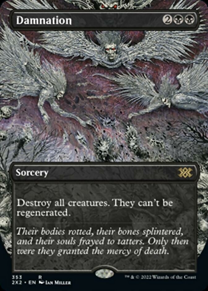 Damnation (Borderless Alternate Art) [Double Masters 2022] - Destination Retro
