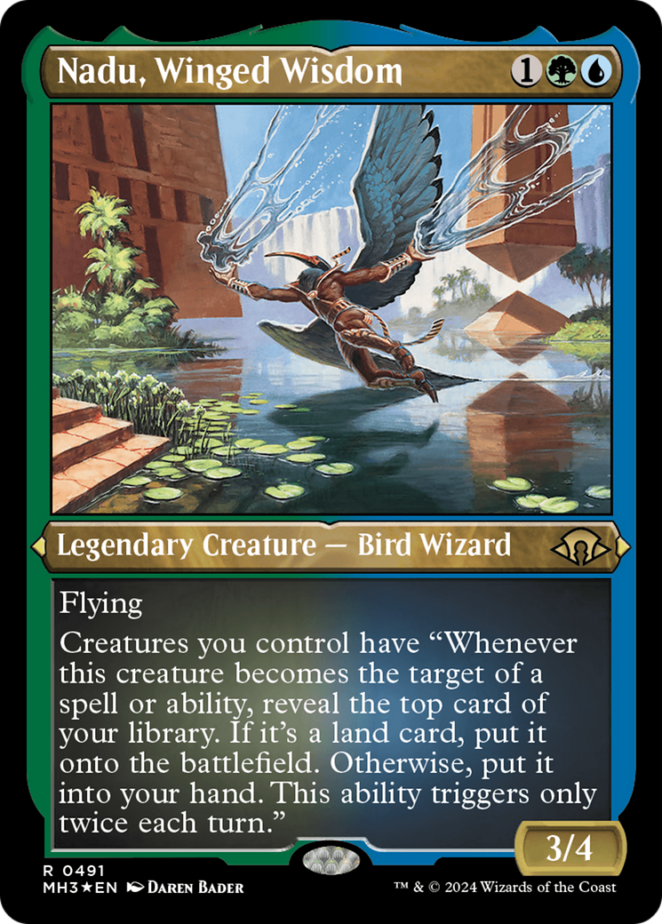 Nadu, Winged Wisdom (Foil Etched) [Modern Horizons 3] - Destination Retro