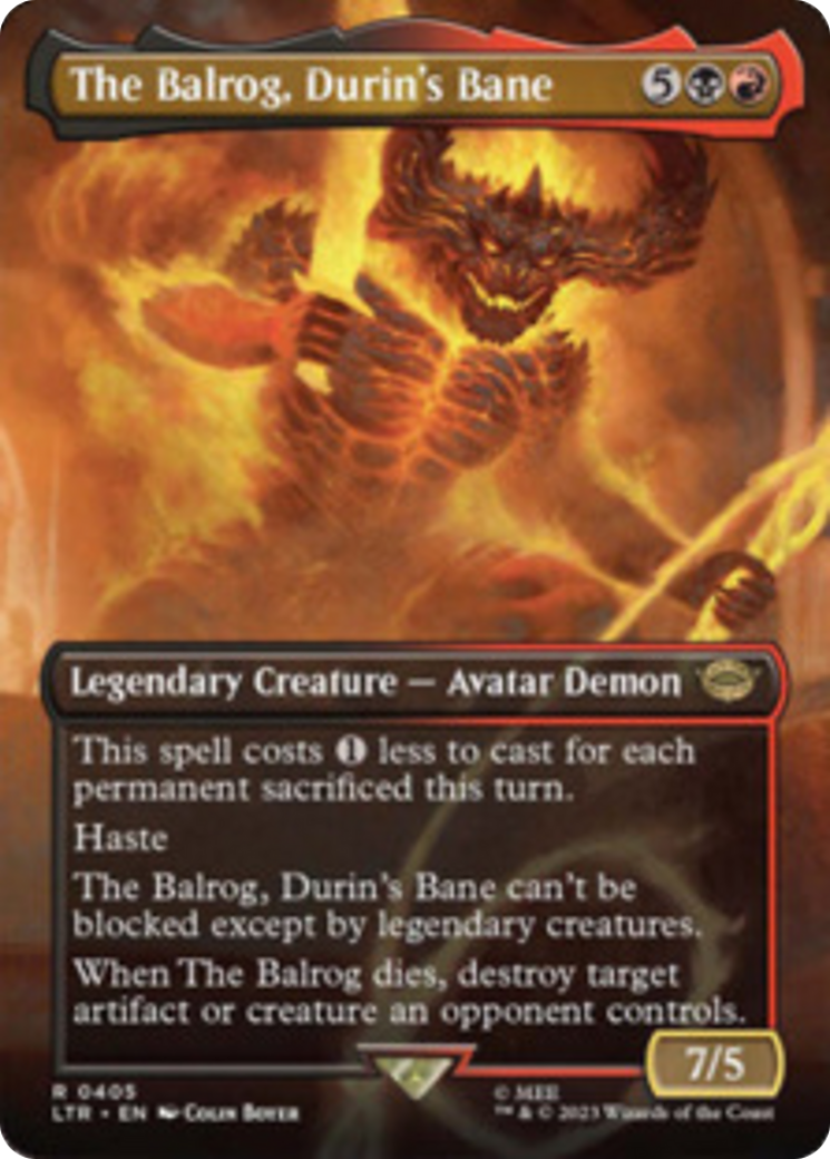 The Balrog, Durin's Bane (Borderless Alternate Art) [The Lord of the Rings: Tales of Middle-Earth] - Destination Retro