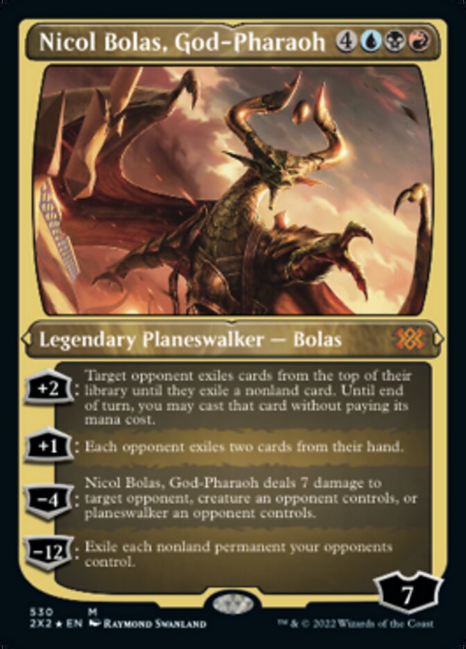 Nicol Bolas, God-Pharaoh (Foil Etched) [Double Masters 2022] - Destination Retro