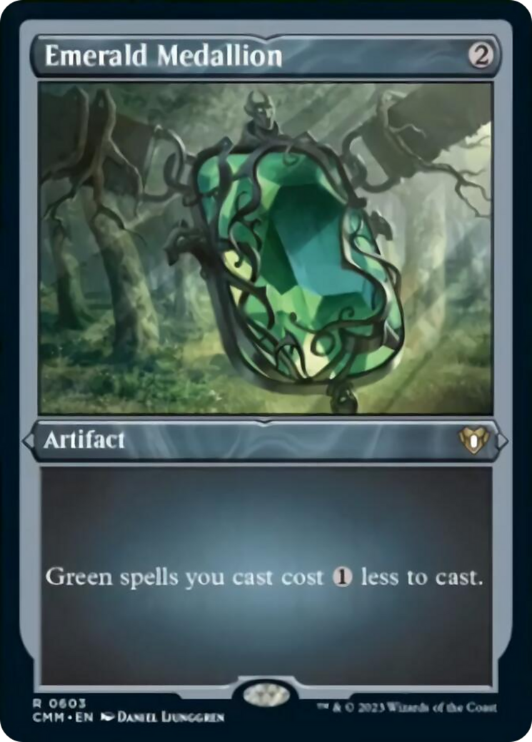 Emerald Medallion (Foil Etched) [Commander Masters] - Destination Retro