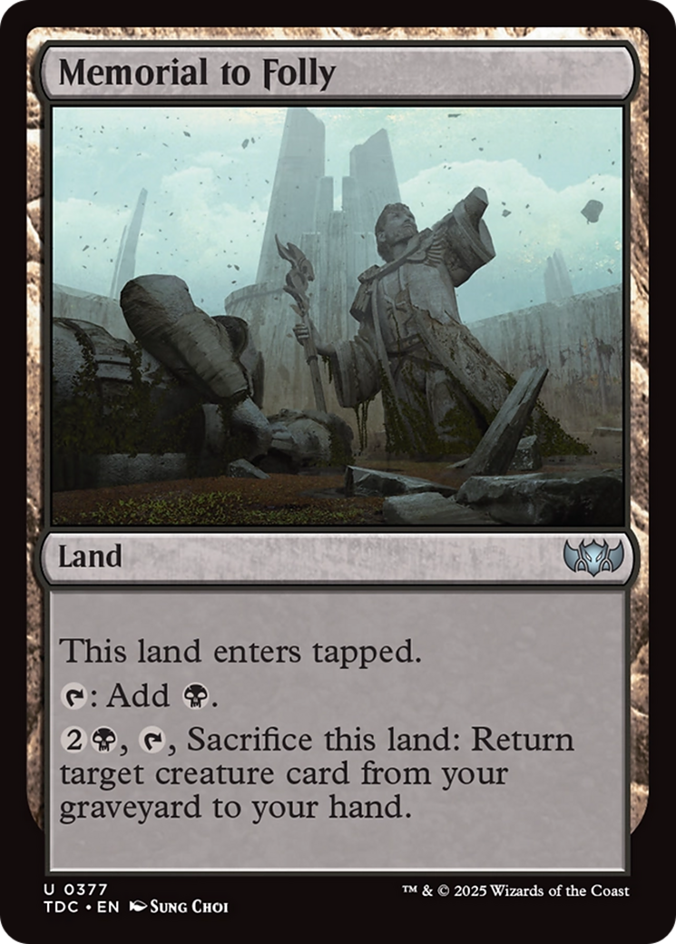 Memorial to Folly [Tarkir: Dragonstorm Commander] - Destination Retro