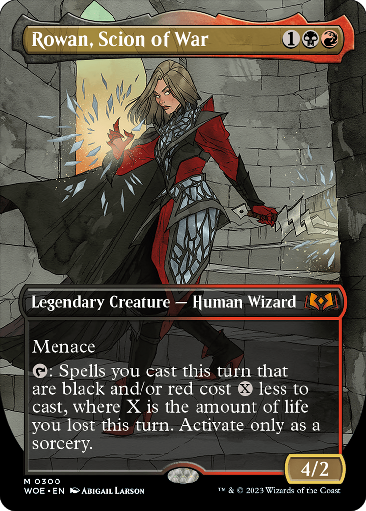 Rowan, Scion of War (Borderless Alternate Art) [Wilds of Eldraine] - Destination Retro