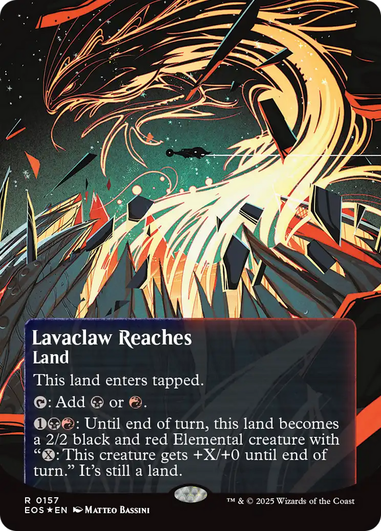 Lavaclaw Reaches (0157) (Borderless) (Galaxy Foil) [Edge of Eternities: Stellar Sights] - Destination Retro