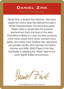 Daniel Zink Bio [World Championship Decks 2003] - Destination Retro