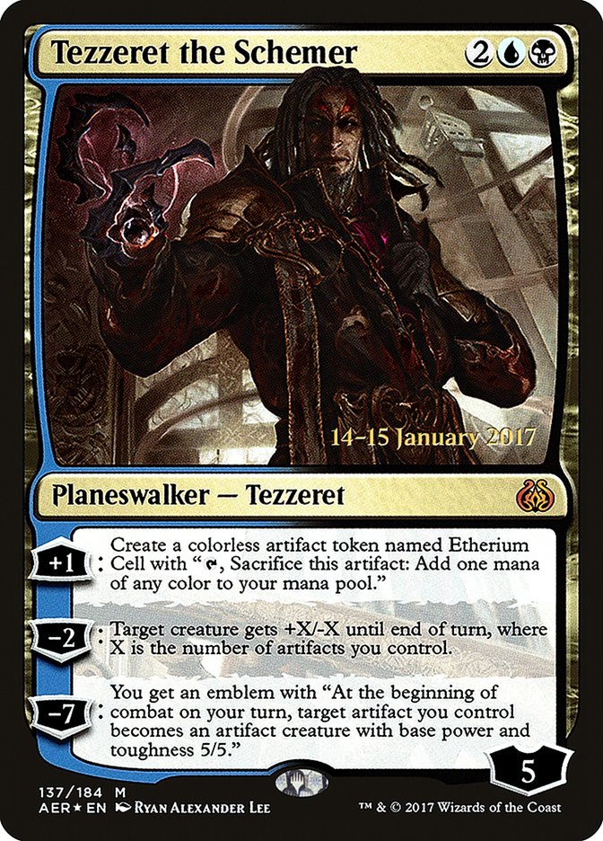 Tezzeret the Schemer [Aether Revolt Prerelease Promos] - Destination Retro