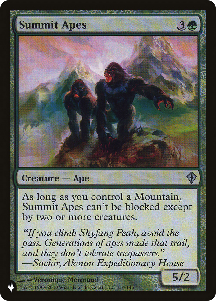 Summit Apes [The List] - Destination Retro