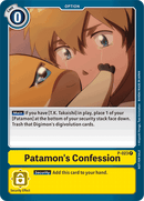 Patamon's Confession [P-023] [Promotional Cards] - Destination Retro