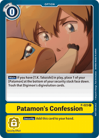 Patamon's Confession [P-023] [Promotional Cards] - Destination Retro