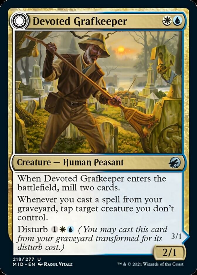 Devoted Grafkeeper // Departed Soulkeeper [Innistrad: Midnight Hunt] - Destination Retro