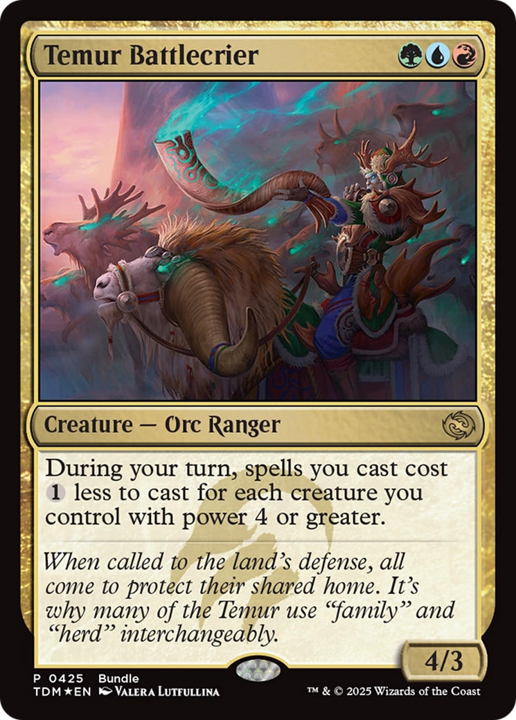 Temur Battlecrier (Bundle) [Tarkir: Dragonstorm Promos] - Destination Retro