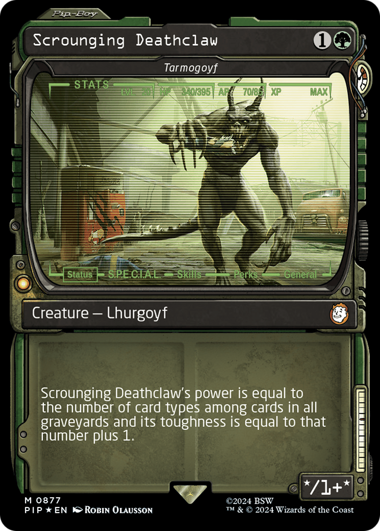 Scrounging Deathclaw - Tarmogoyf (Showcase) (Surge Foil) [Fallout] - Destination Retro