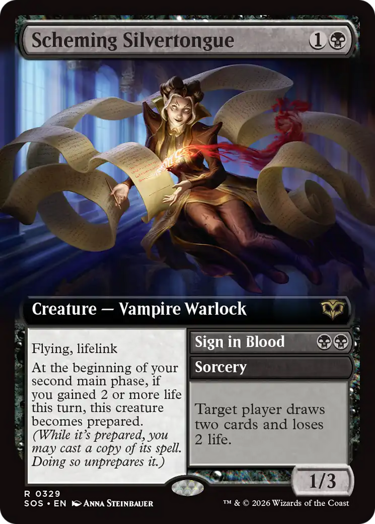 Scheming Silvertongue (Extended Art) [Secrets of Strixhaven] - Destination Retro