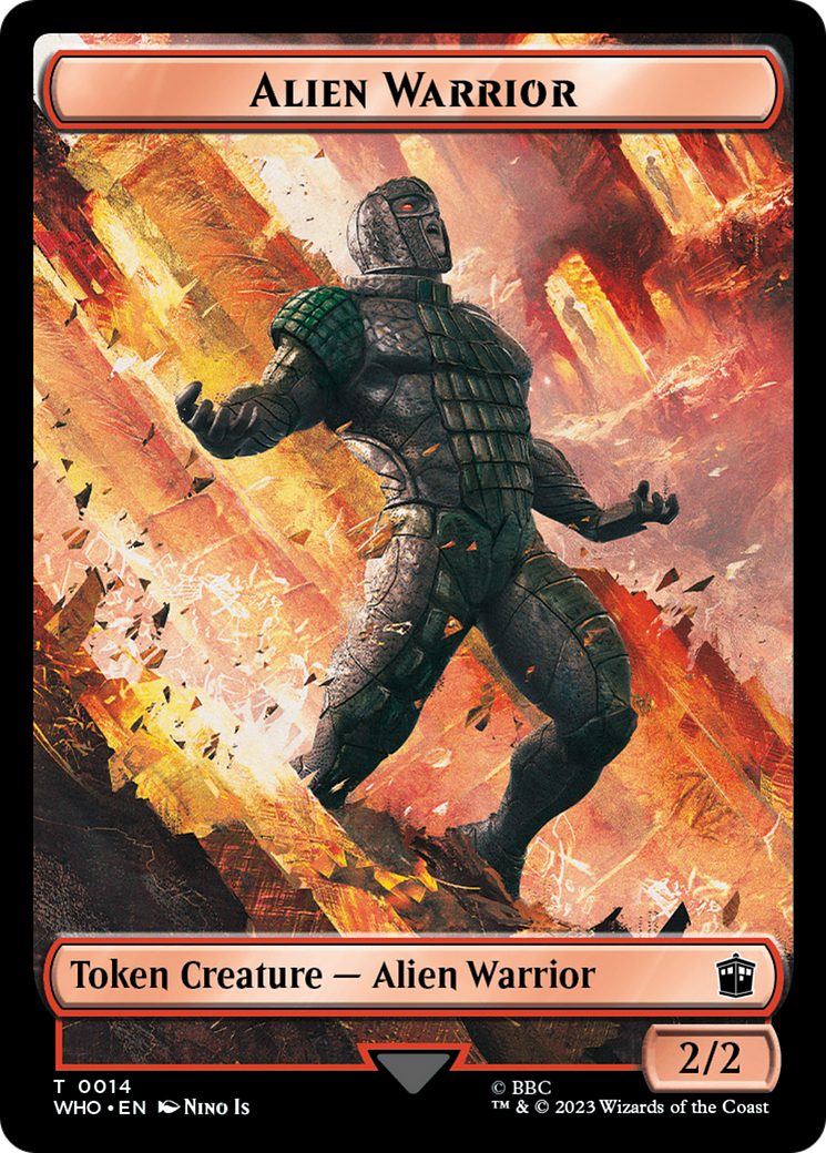 Soldier // Alien Warrior Double-Sided Token [Doctor Who Tokens] - Destination Retro