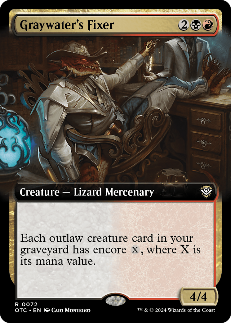 Graywater's Fixer (Extended Art) [Outlaws of Thunder Junction Commander] - Destination Retro